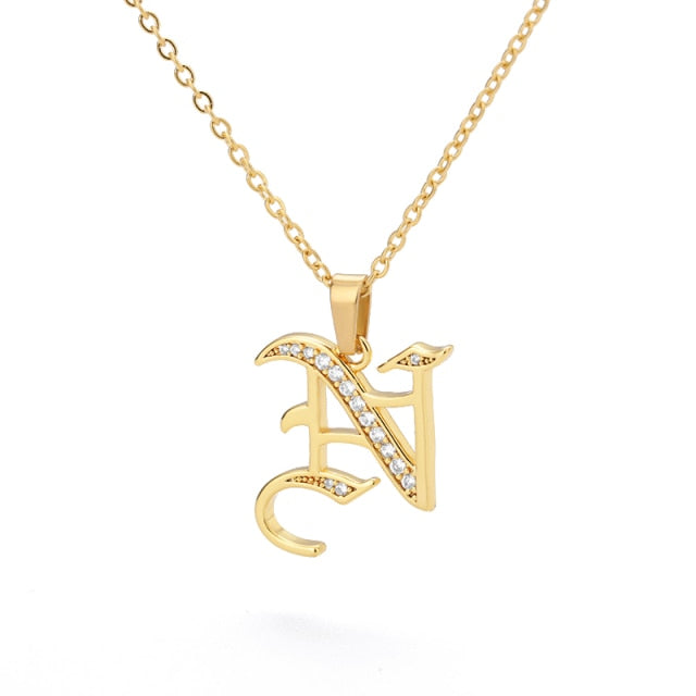 Stainless Steel Jewelry for Women Letter Necklace