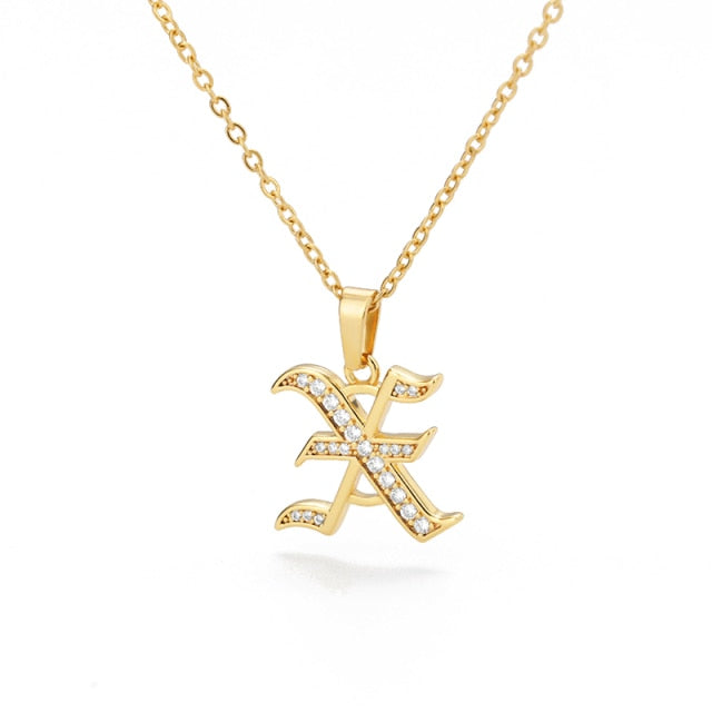 Stainless Steel Jewelry for Women Letter Necklace