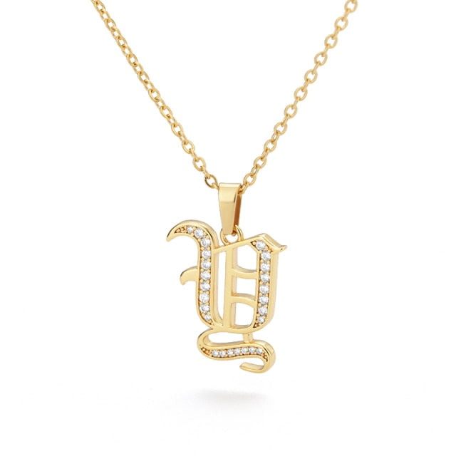 Stainless Steel Jewelry for Women Letter Necklace