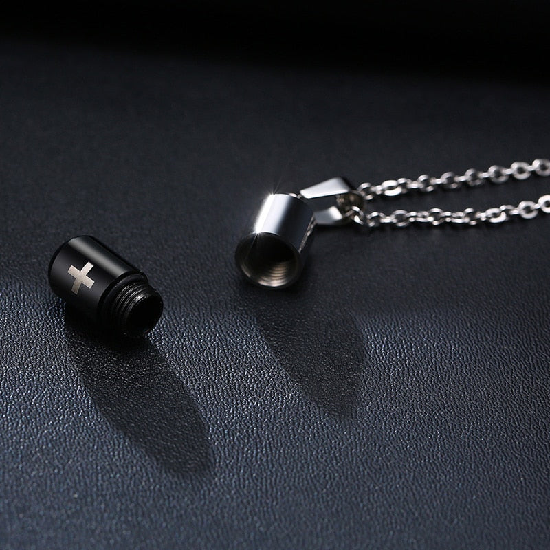 Hollow Pill Necklace for Men Women