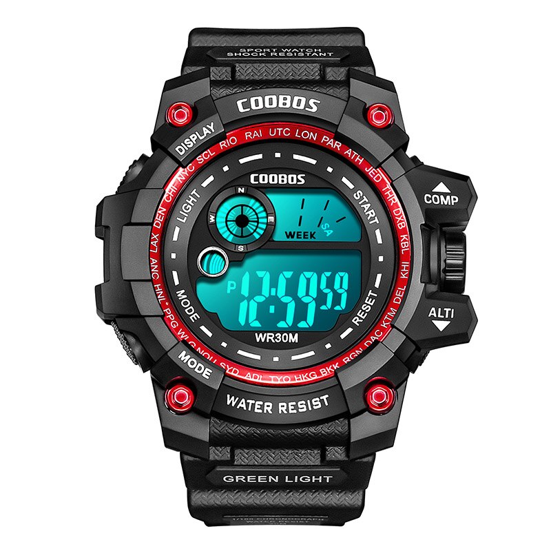 Boys Waterproof LED Cool Luminous Digital Watch