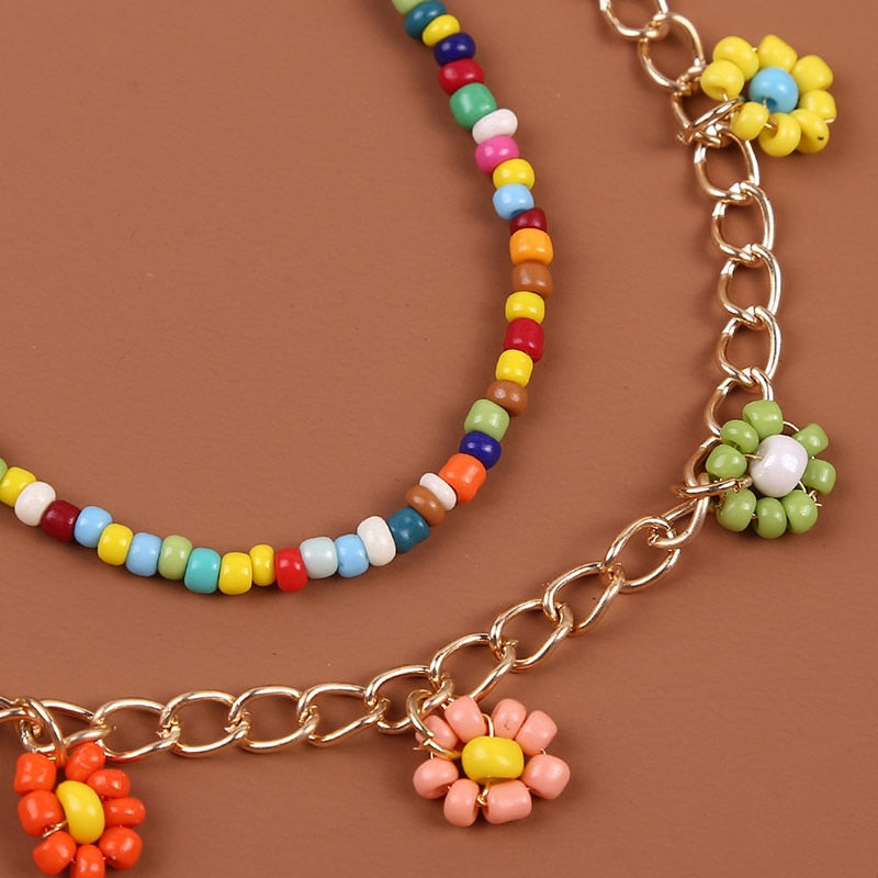 Bohemian Multicolor Beaded Necklaces