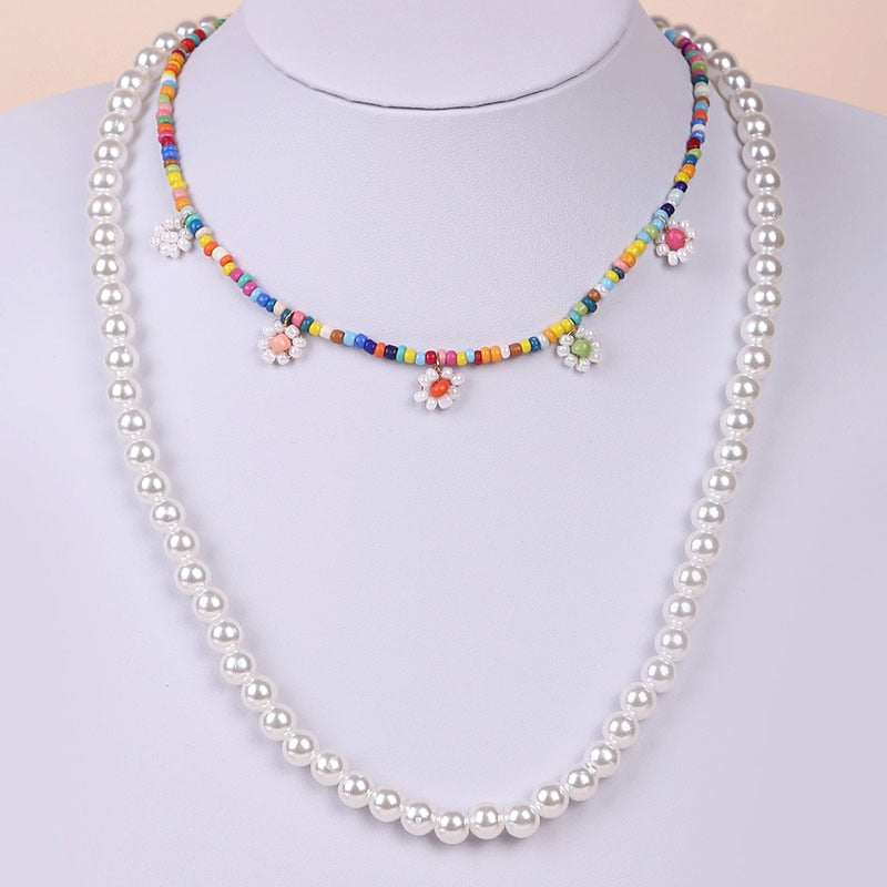 Bohemian Multicolor Beaded Necklaces