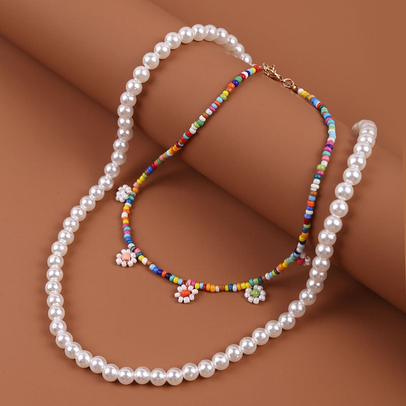 Bohemian Multicolor Beaded Necklaces