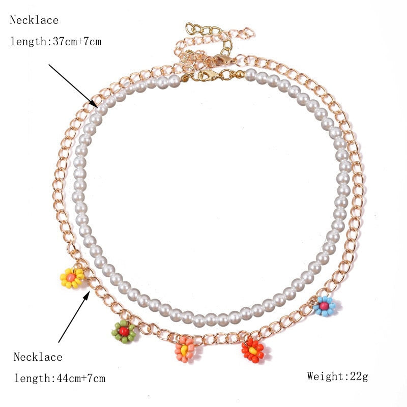 Bohemian Multicolor Beaded Necklaces