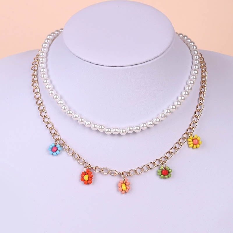 Bohemian Multicolor Beaded Necklaces