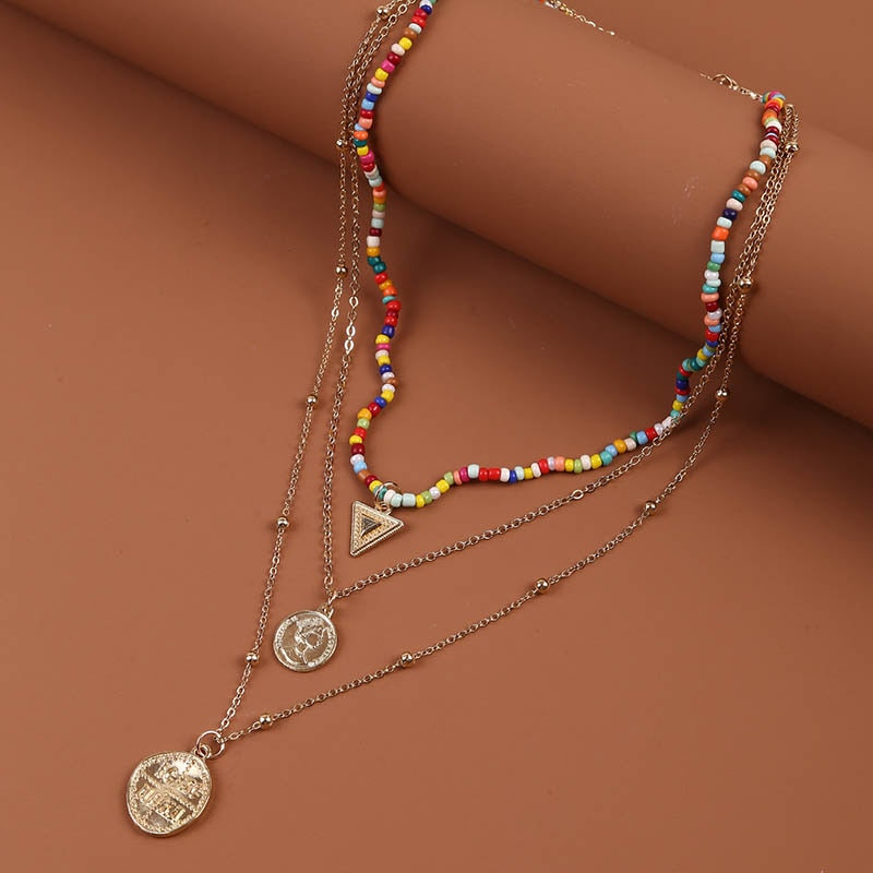 Bohemian Multicolor Beaded Necklaces