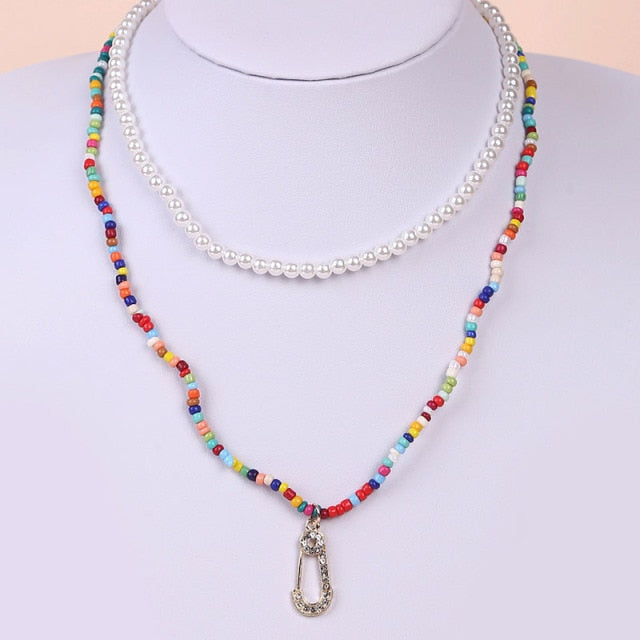 Bohemian Multicolor Beaded Necklaces