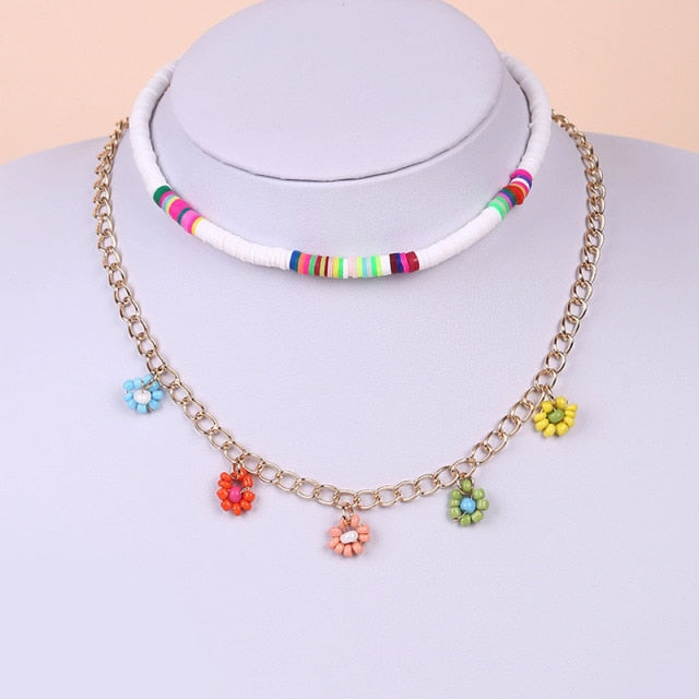 Bohemian Multicolor Beaded Necklaces