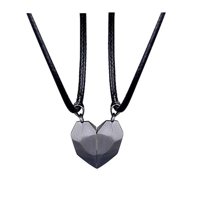 Magnetic  Astronaut Lovers Heart Pendant