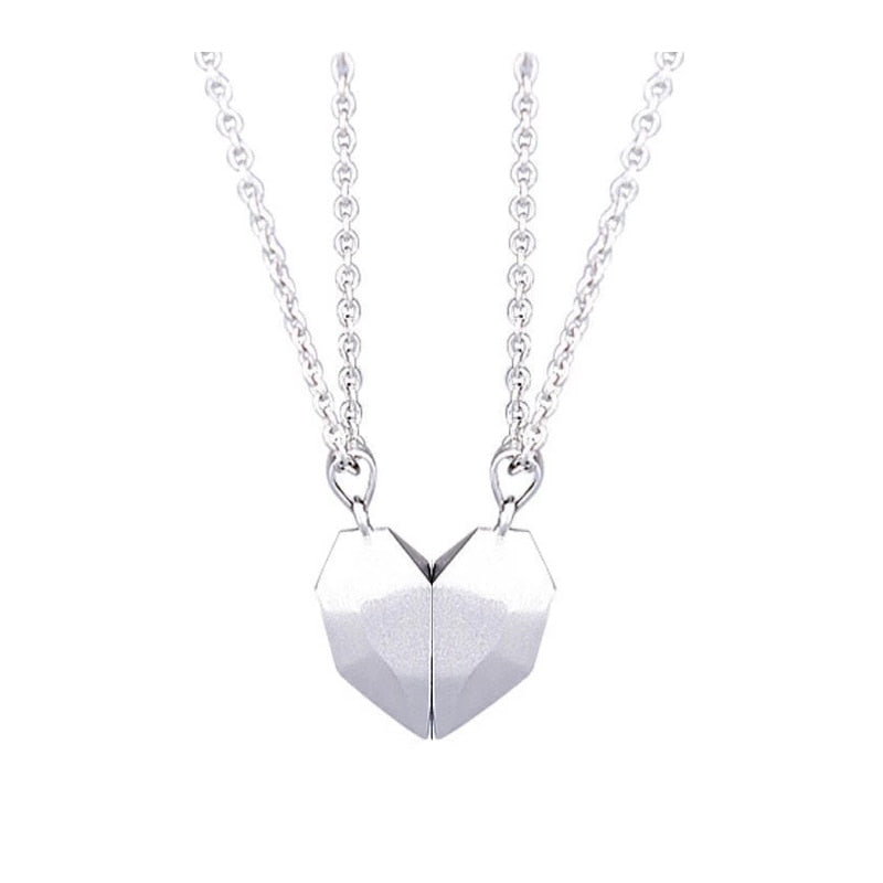 Magnetic  Astronaut Lovers Heart Pendant
