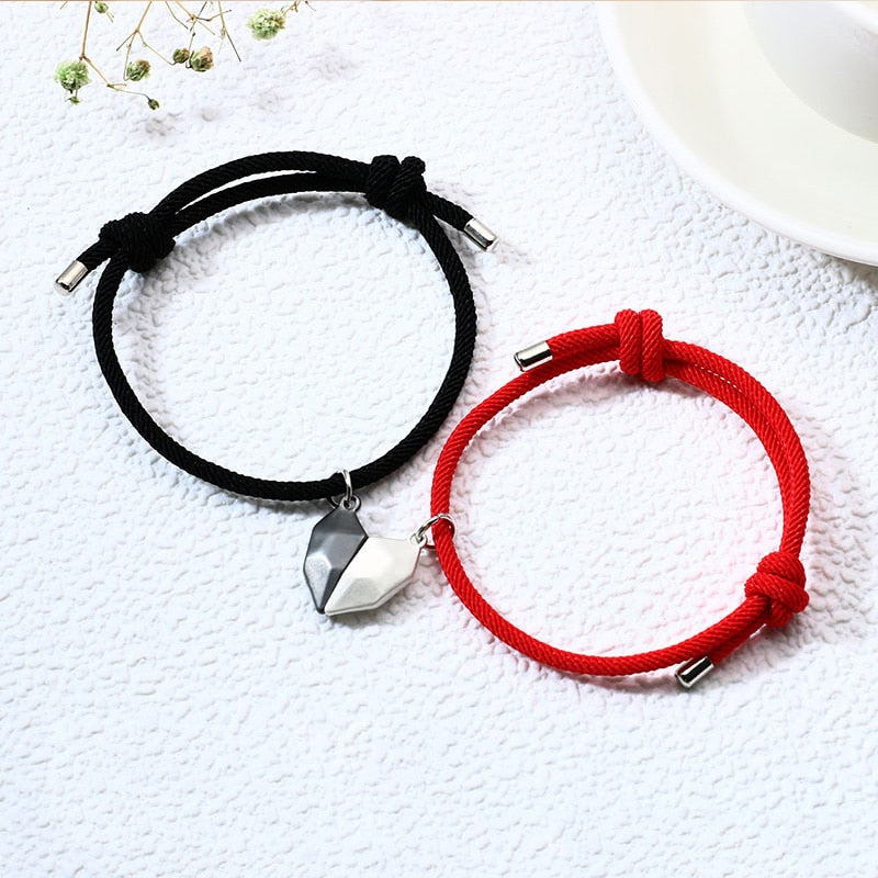 Magnetic  Astronaut Lovers Heart Pendant