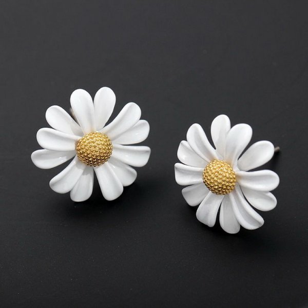 New Korean Style Long Daisy Flower Earrings