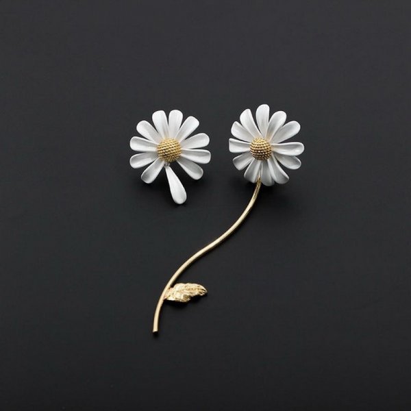 New Korean Style Long Daisy Flower Earrings