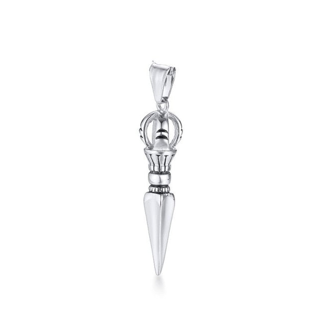 STAINLESS STEEL TIBETAN BUDDHIST PROTECTION PENDANT