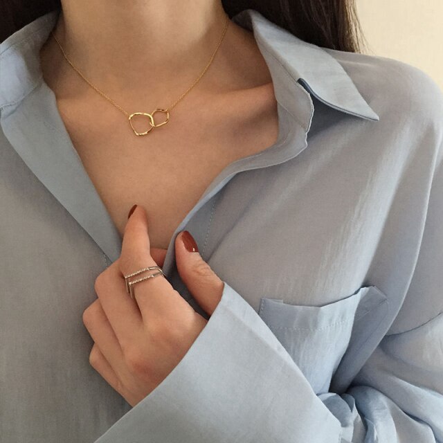 Punk Gold Layered Chain Snake Pendant Choker Necklace