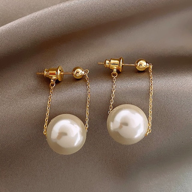 Women Trendy Crystal Love Heart  Korean Earring