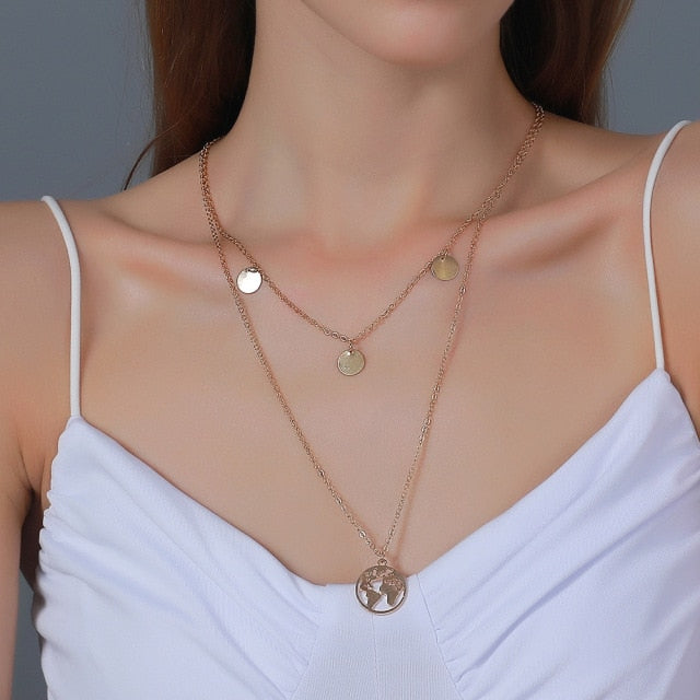 Retro Portrait Exaggerated Thick Chain Necklace