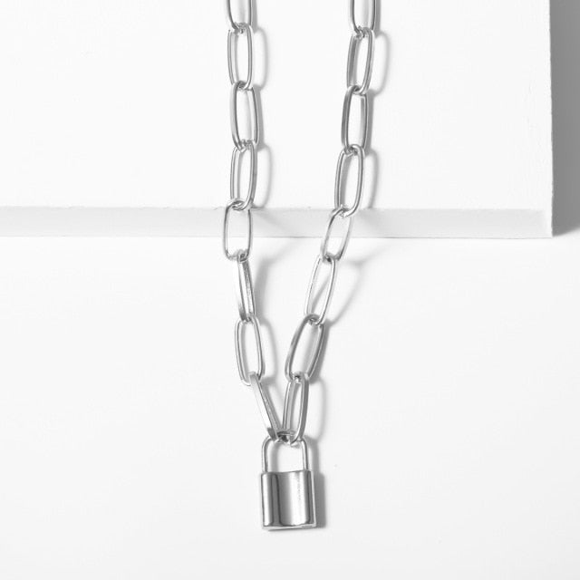 Retro Portrait Exaggerated Thick Chain Necklace