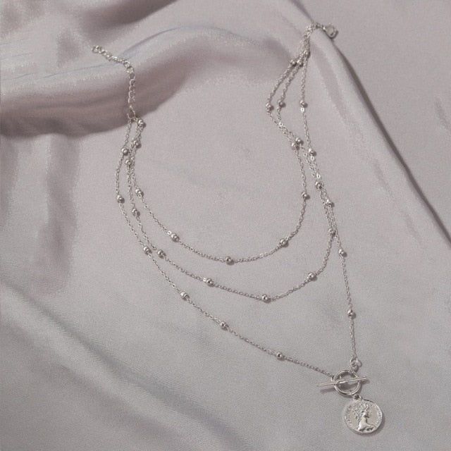 Retro Portrait Exaggerated Thick Chain Necklace