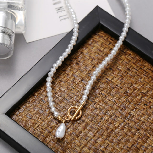 Vintage Wedding Pearl Choker Necklace