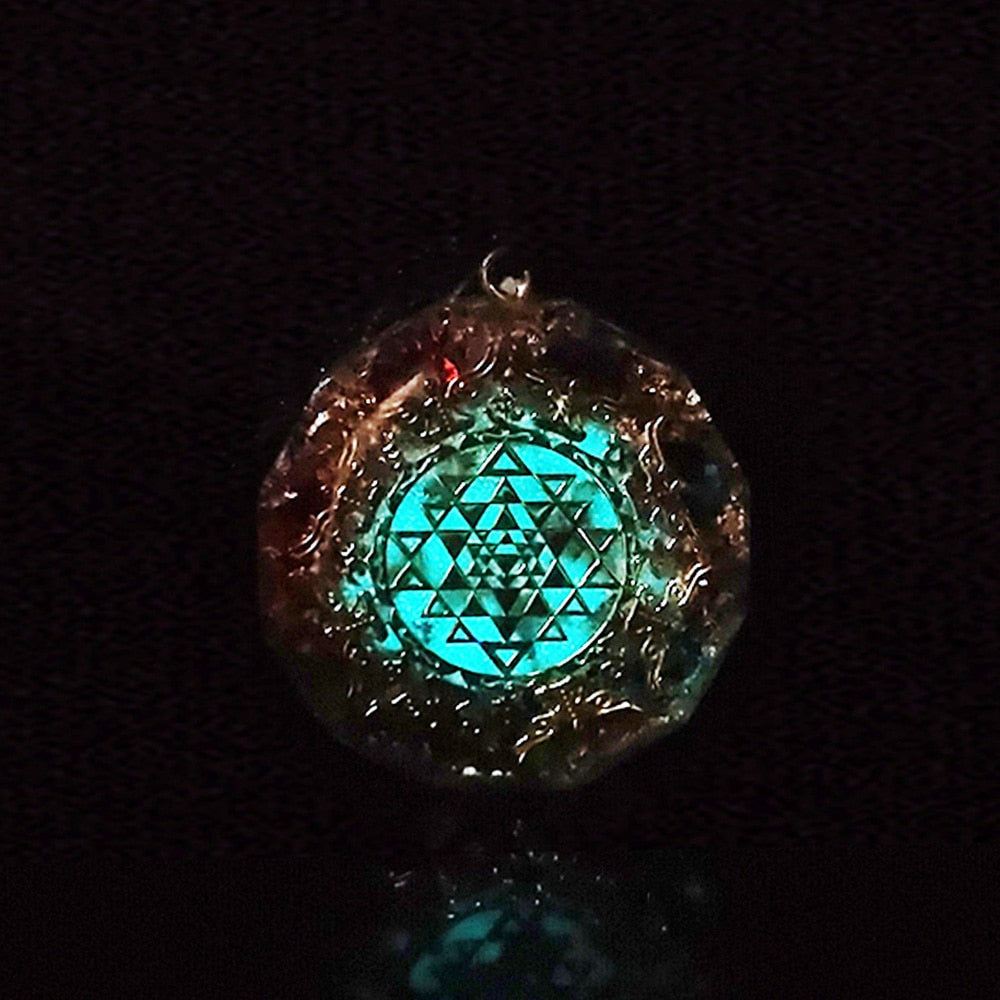 Luminous Orgonite Pendant Necklace