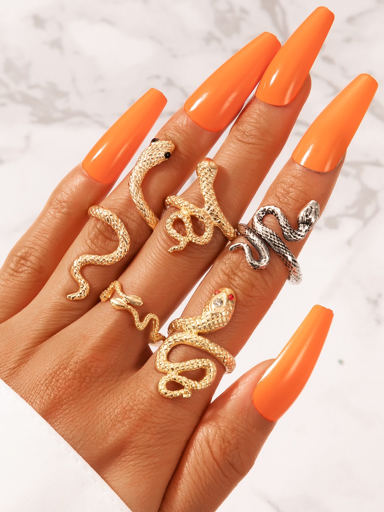 Bohemian Snake Joint Ring Sets for Women