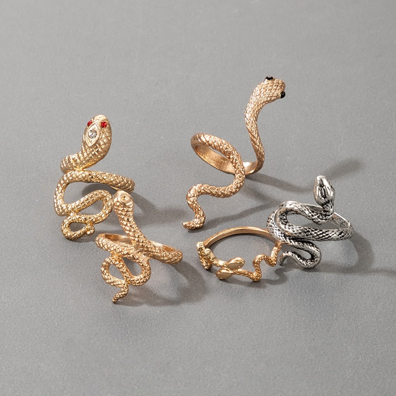 Bohemian Snake Joint Ring Sets for Women