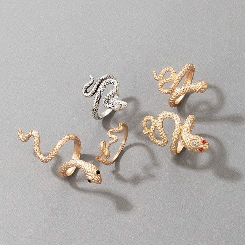 Bohemian Snake Joint Ring Sets for Women