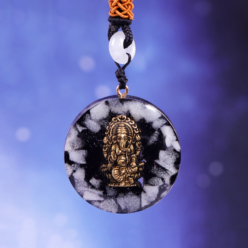 Luminous Pendant Ganesh Orgone Necklacee