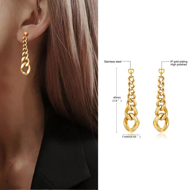 Square Geometric Rectangle Hoop Earrings