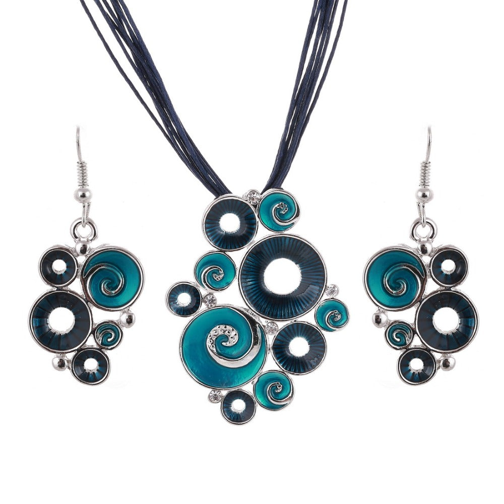Dark Blue Charming Jewelry Set For Women