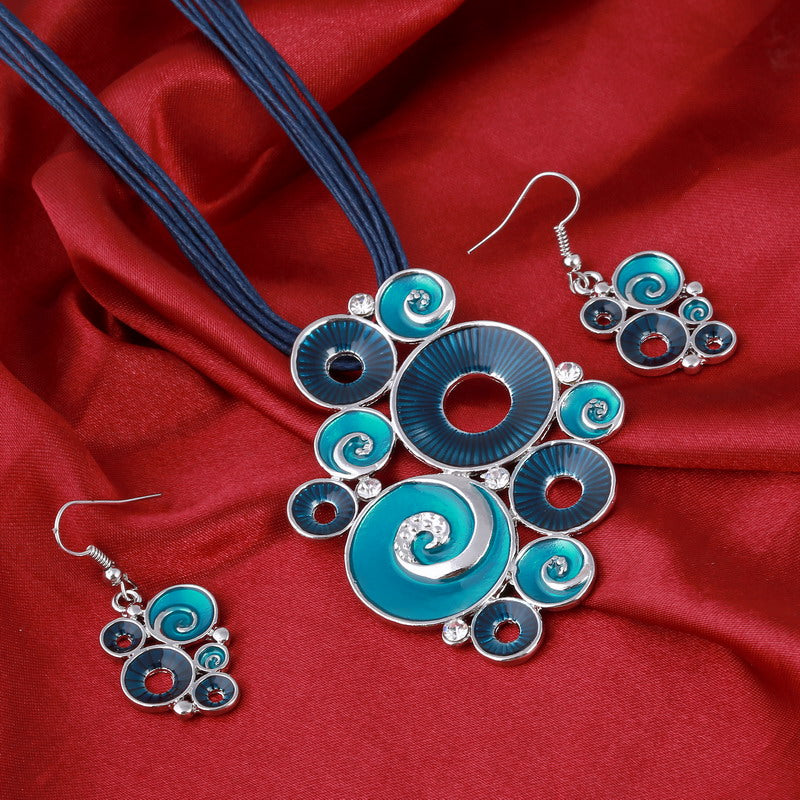 Dark Blue Charming Jewelry Set For Women