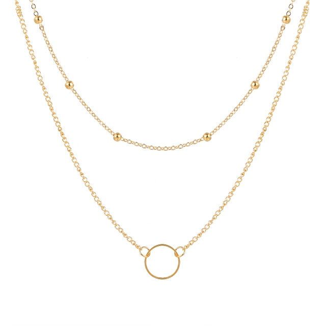 Thick Chain Toggle Clasp Gold Necklaces