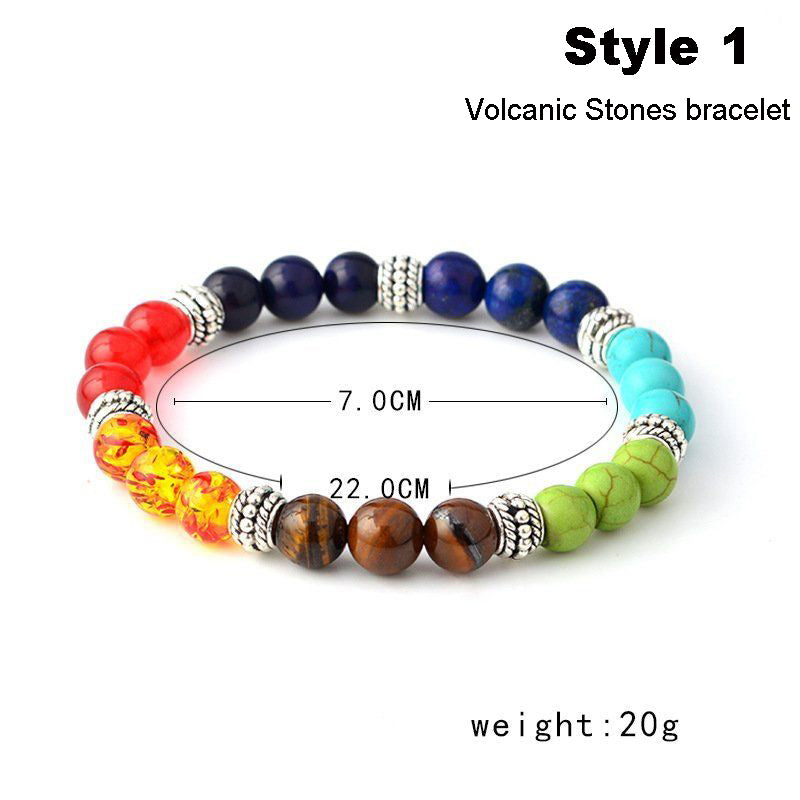 Natural 7 Chakra Bead Stone Bracelets for Women