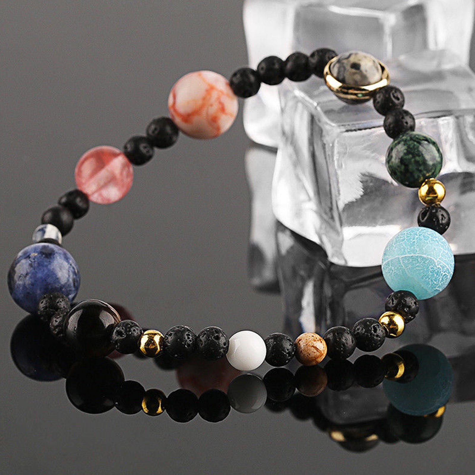 Natural 7 Chakra Bead Stone Bracelets for Women