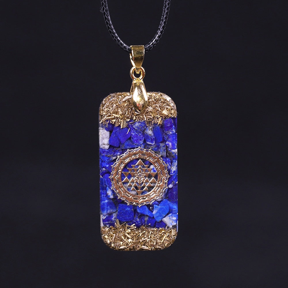 Orgonite  Pendant -Lapis Lazuli Reiki  Necklace