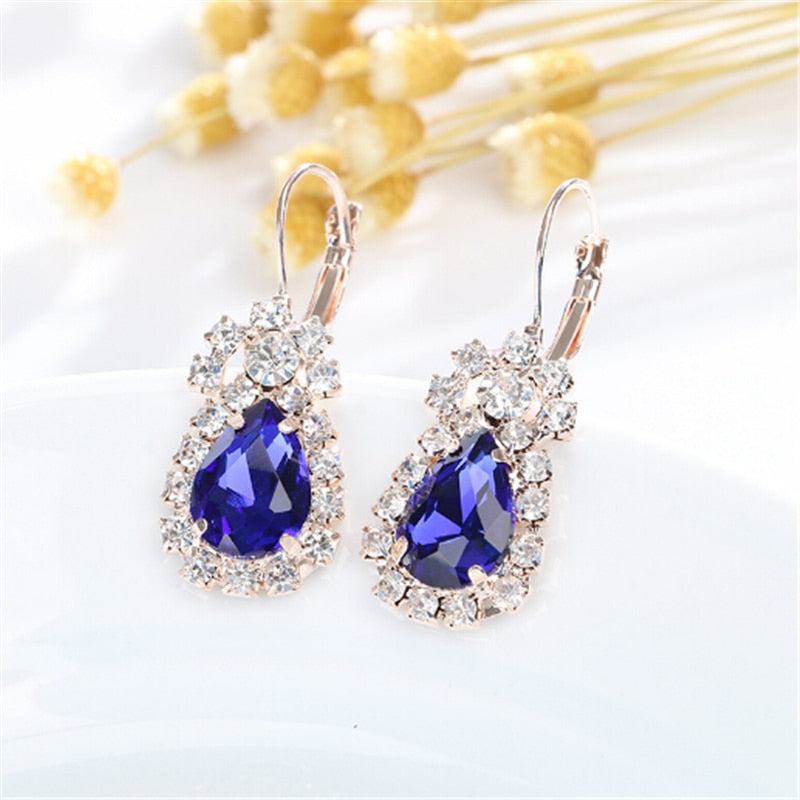 Elegant Gold Color Austrian Crystal Jewelry Set