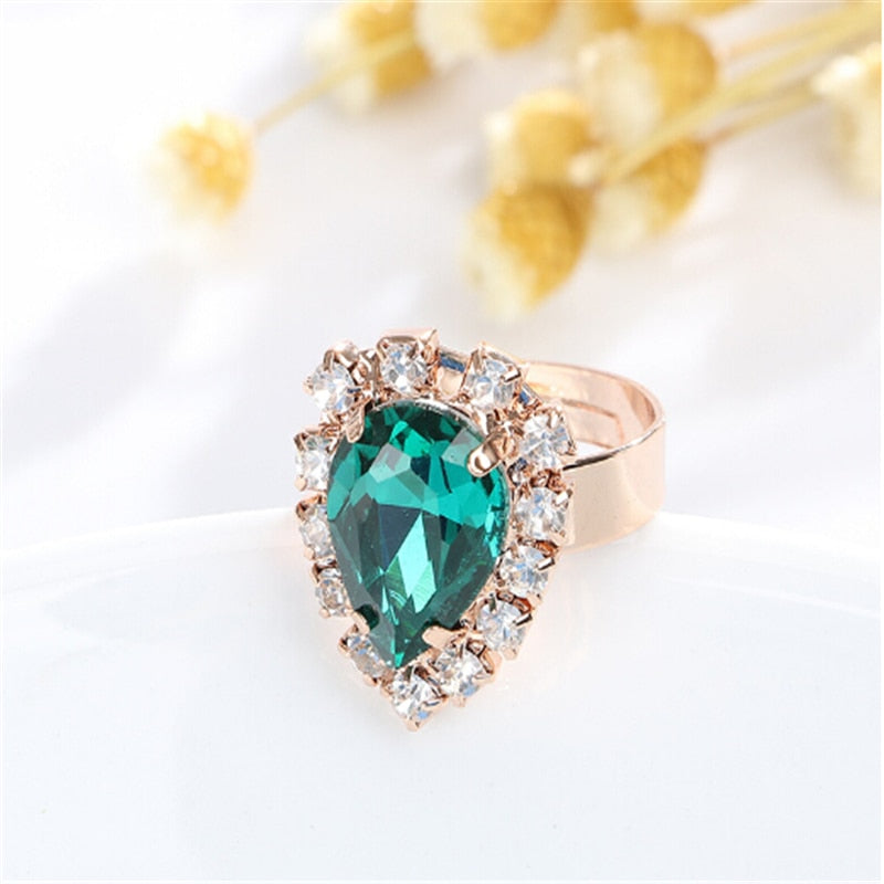Elegant Gold Color Austrian Crystal Jewelry Set