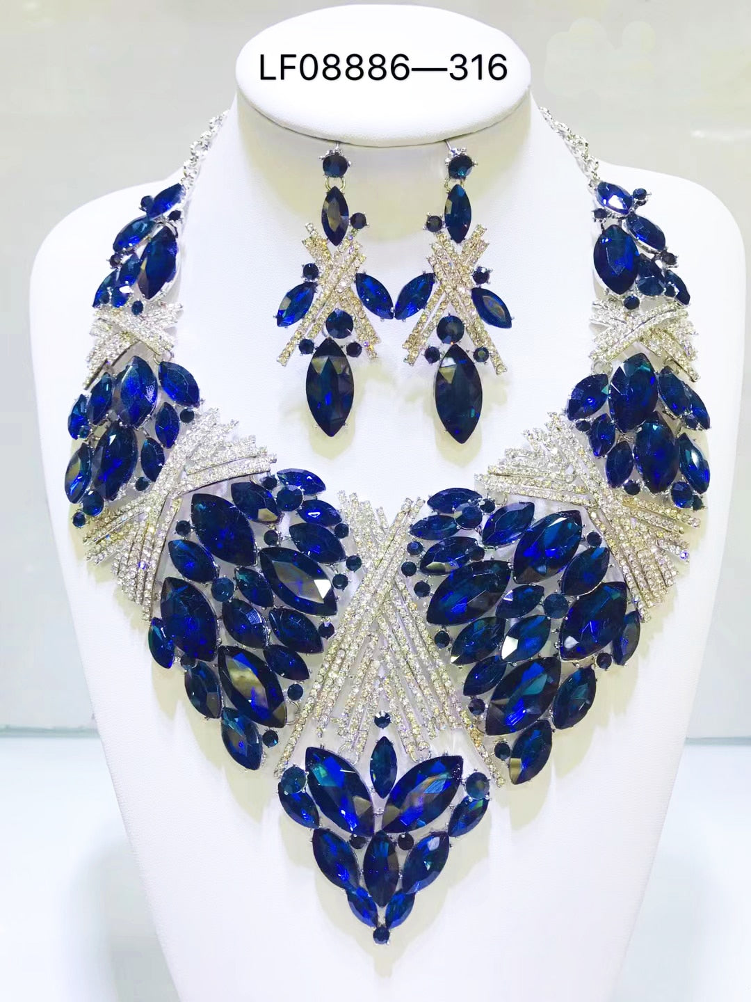 Dubai 24k Gold Big  Women Wedding Long Necklace Ethiopian Set