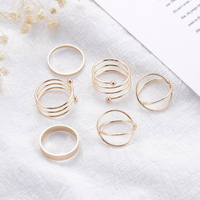 3pcs Hip Hop Punk Open Ring