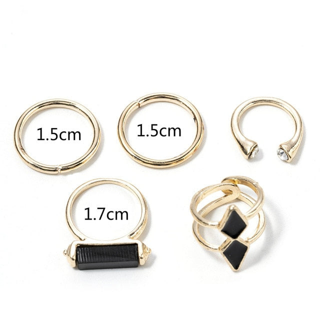 3pcs Hip Hop Punk Open Ring
