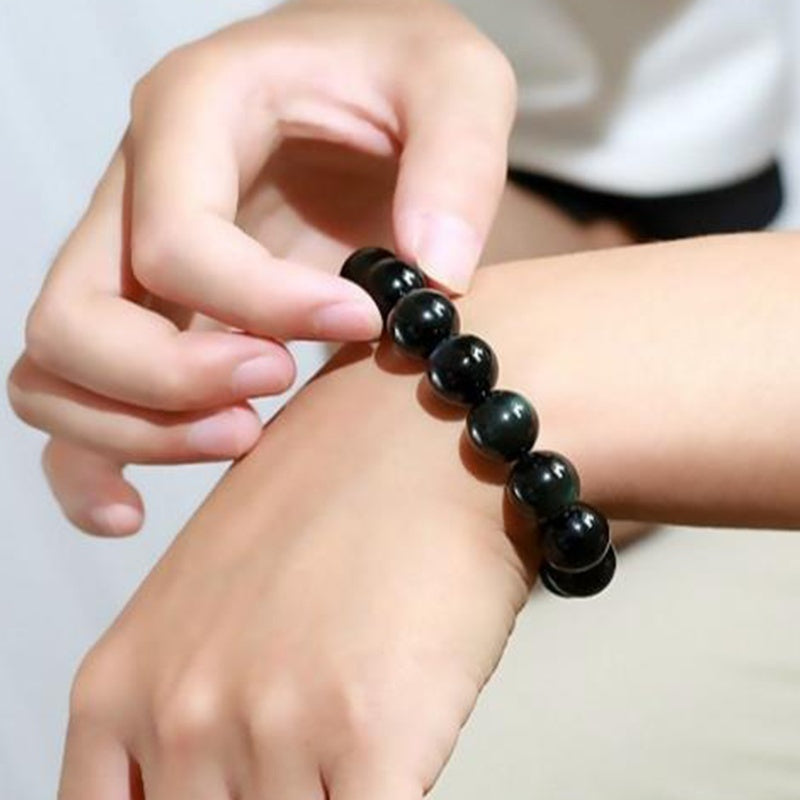 Natural Stone Obsidian Bracelet