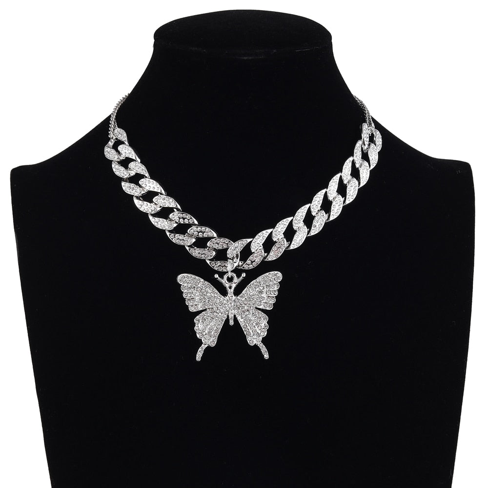 Glam Butterfly Necklace Set