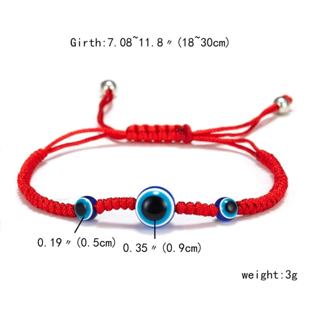 Turkish Evil Eye Red Thread String Bracelet For Women