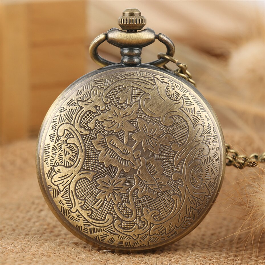 Theme Quartz Pocket Lovely Princess Roman Numerals Display Round Dial