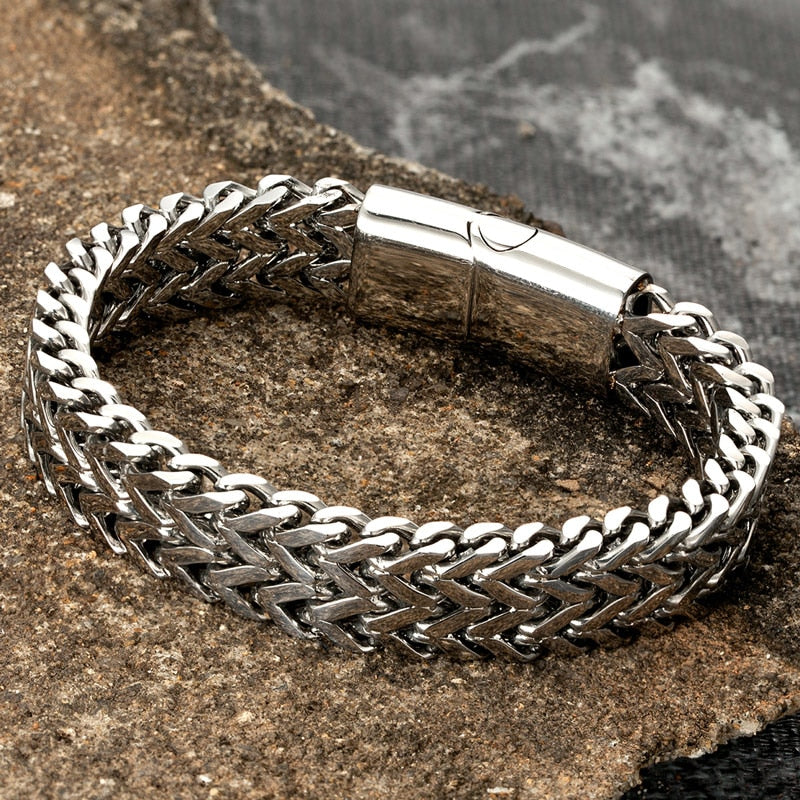 Punk Fashion Hand Accessories Magnetic Clasp Wristband Bracelet