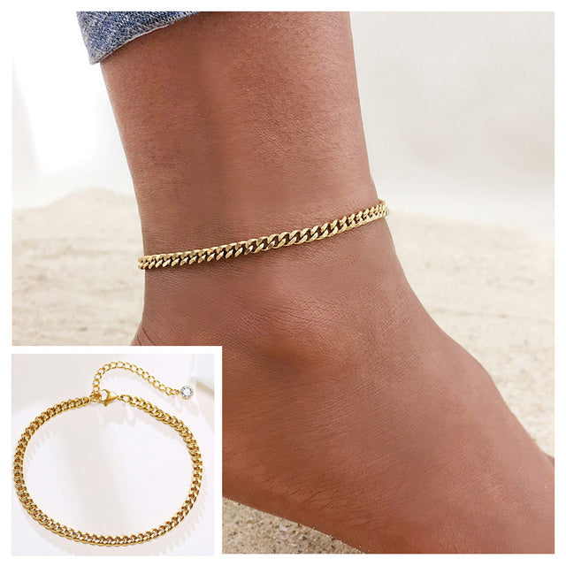 Stainless Steel Women Chain Anklet