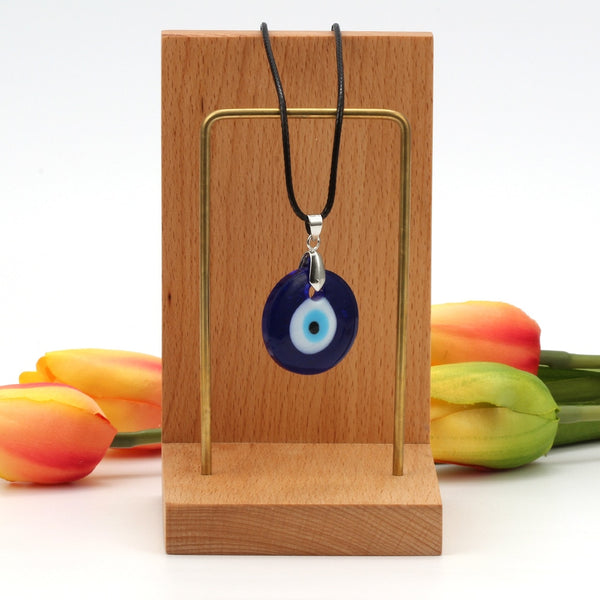 Sea Blue Evil Eye Pendants Necklace