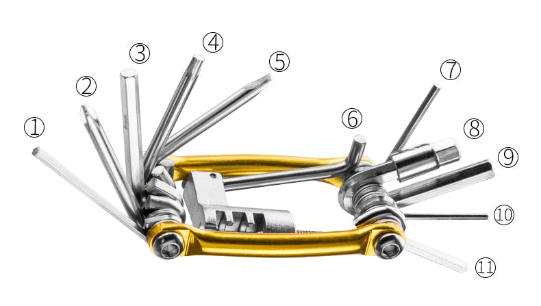 16 in 1 Multifunction Bicycle Repair Tools Kit